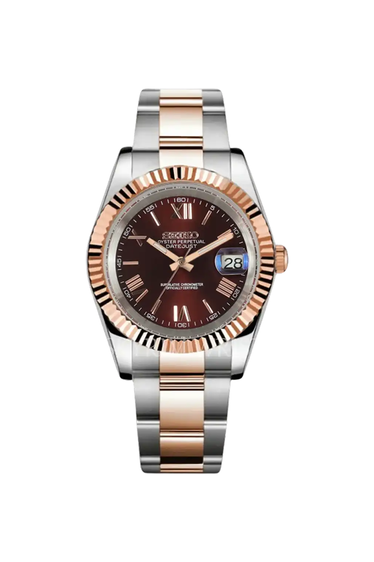 Reloj Datejust personalizado y renovado: bisel de 39 mm y esfera árabe