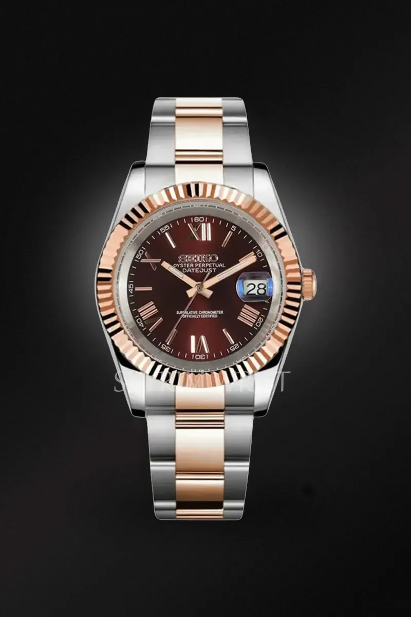 Mod Datejust Two-Tone Rose Gold Red - SKYRIM WRIST 