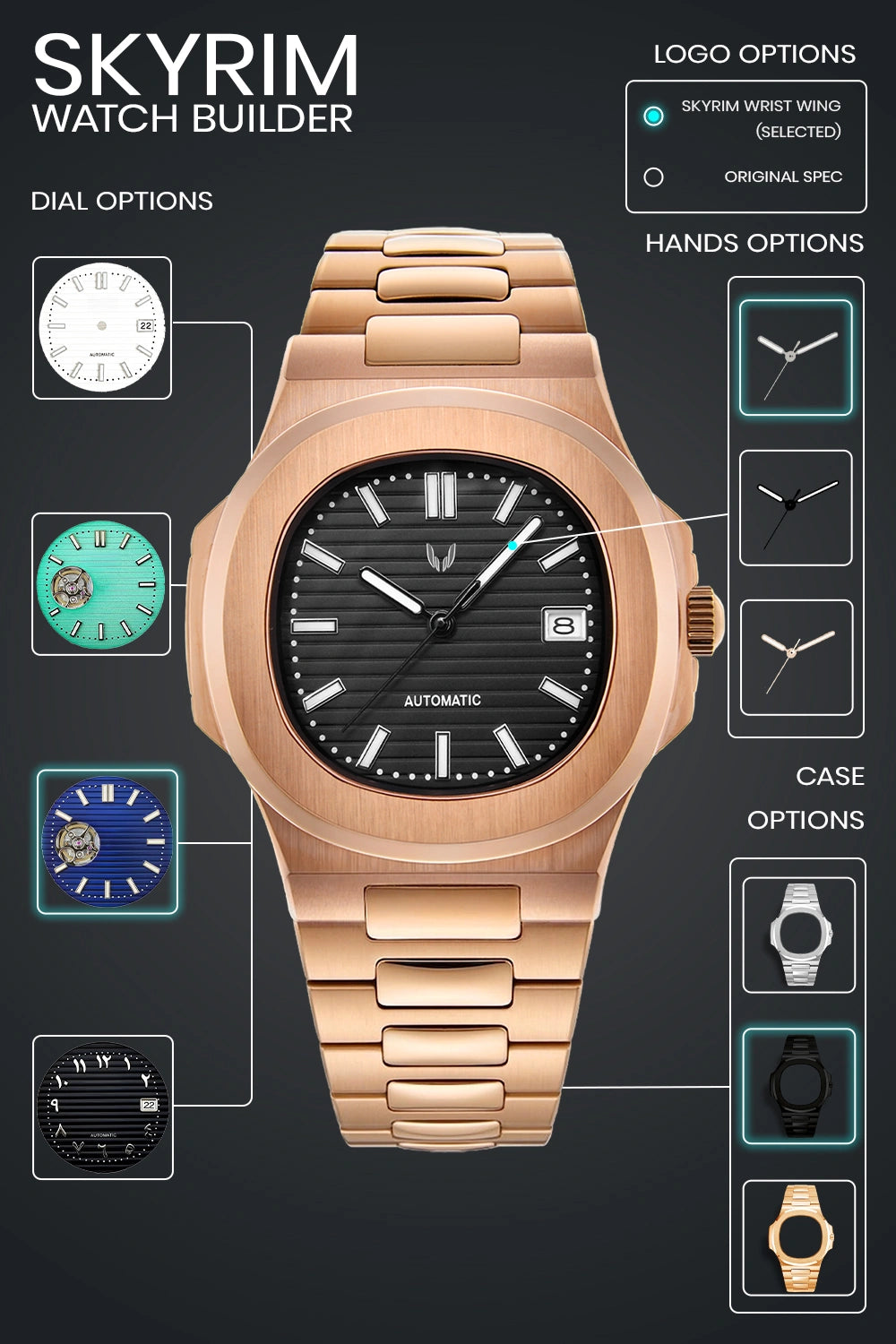 Image of Design Your Custom Nautilus - SKYRIM WRIST 