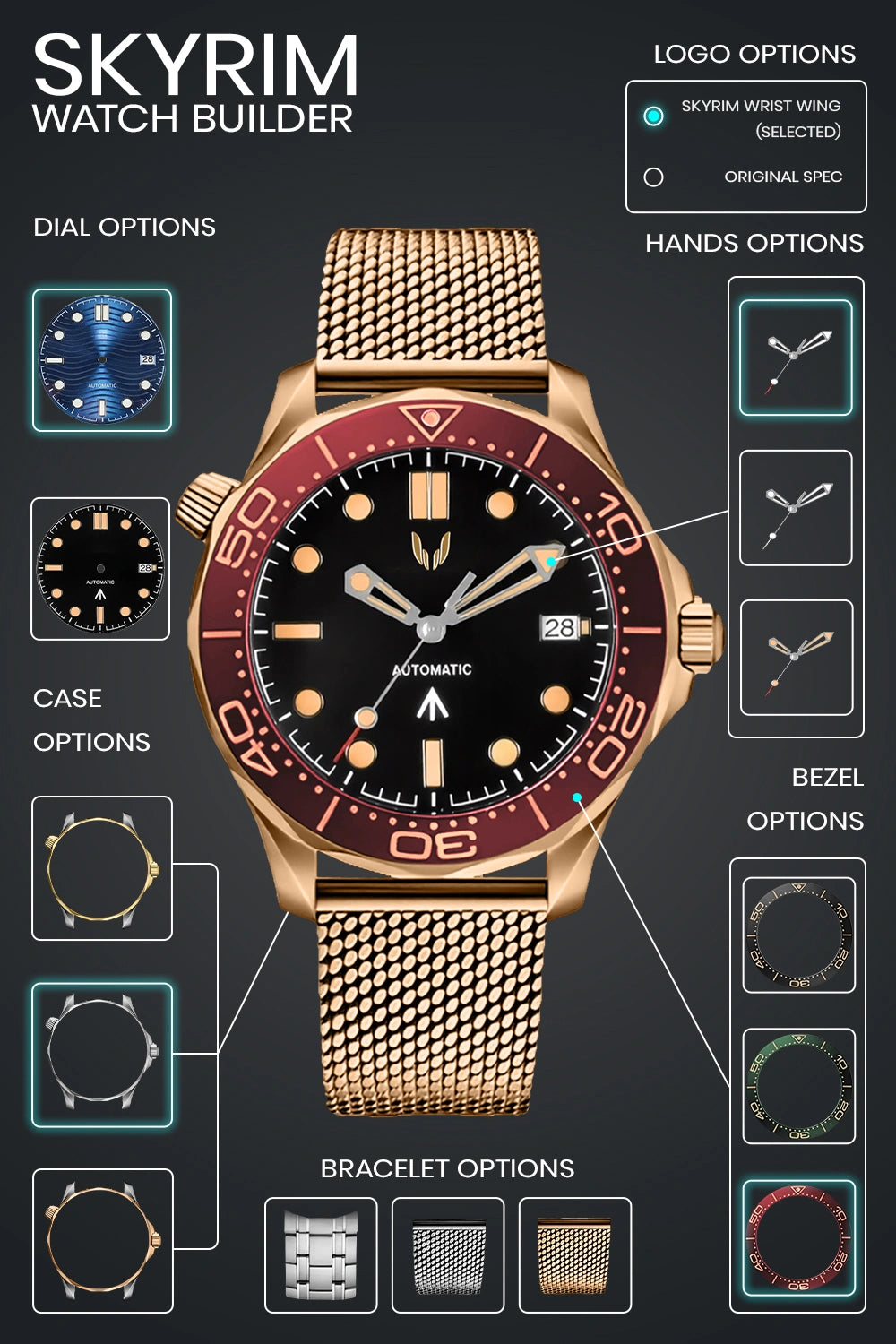 Image of Design Your Custom Seamaster - SKYRIM WRIST 