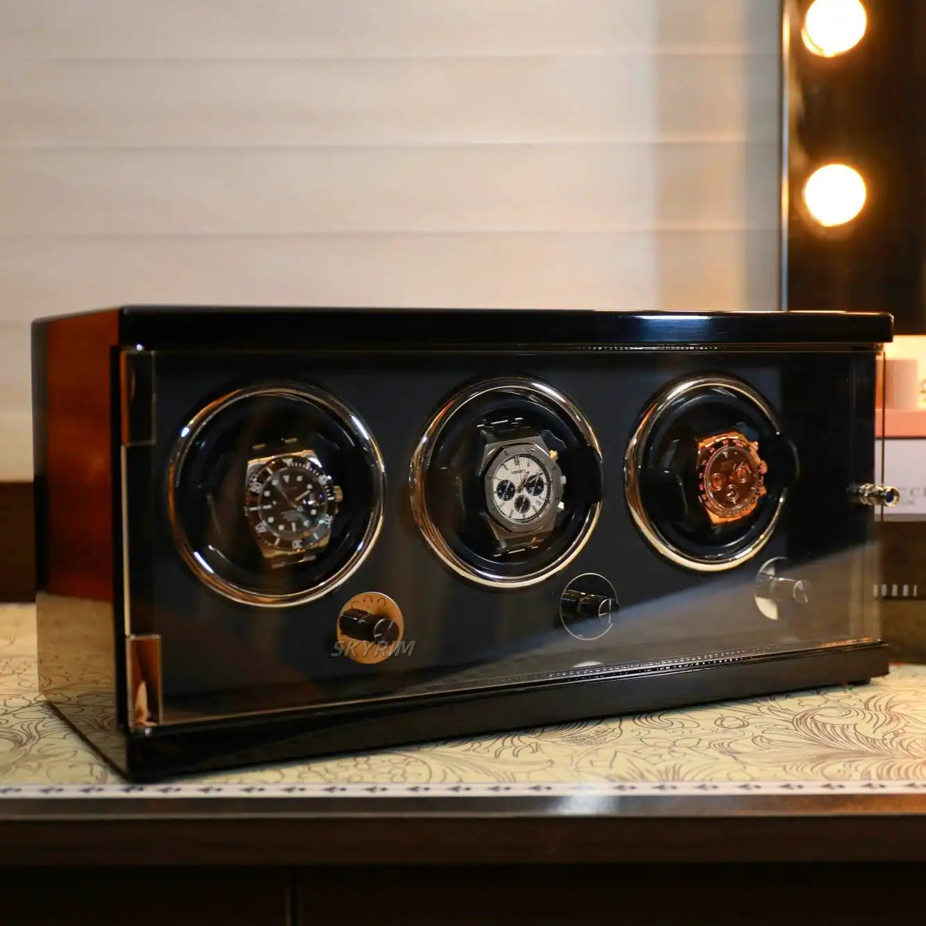 Image of SKYRIM TRIPLE WATCH WINDER by SKYRIM SEIKOMOD