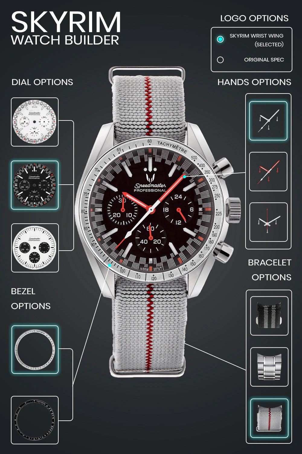 Image of Design Your Custom Speedmaster - SKYRIM WRIST 
